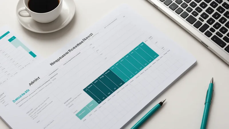 Abstract representation of budget analysis and variance comparison