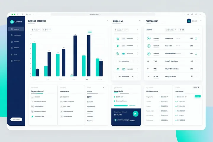 Fintower cost control centre showing expense categories breakdown
